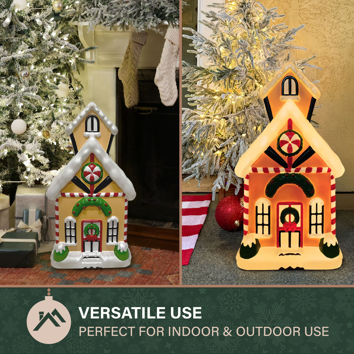 Fraser Hill Farm 32" Gingerbread House Christmas Blow Mold