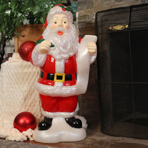Fraser Hill Farm 33" Santa Holding List Christmas Blow Mold