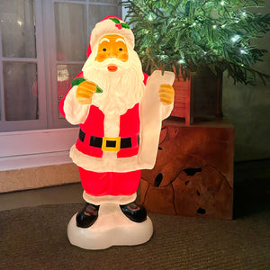 Fraser Hill Farm 33" Santa Holding List Christmas Blow Mold