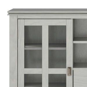 Handcrafted Tall TV Media Stand with Glass Doors and Storage - Multiple Colors