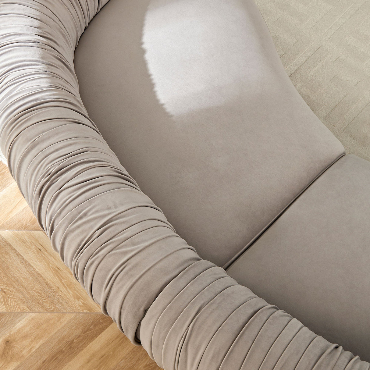 Modern Curved Sofa with Elegant Crescent Design