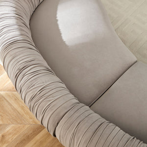 Modern Curved Sofa with Elegant Crescent Design