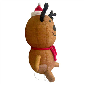 4-Ft. Prelit Collapsible Tinsel Reindeer Indoor or Outdoor Decoration