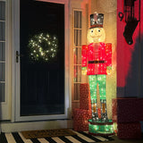 6-Ft. Prelit Tinsel Nutcracker Indoor or Outdoor Decoration