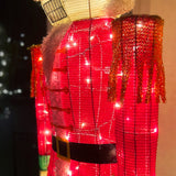 6-Ft. Prelit Tinsel Nutcracker Indoor or Outdoor Decoration