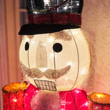 6-Ft. Prelit Tinsel Nutcracker Indoor or Outdoor Decoration