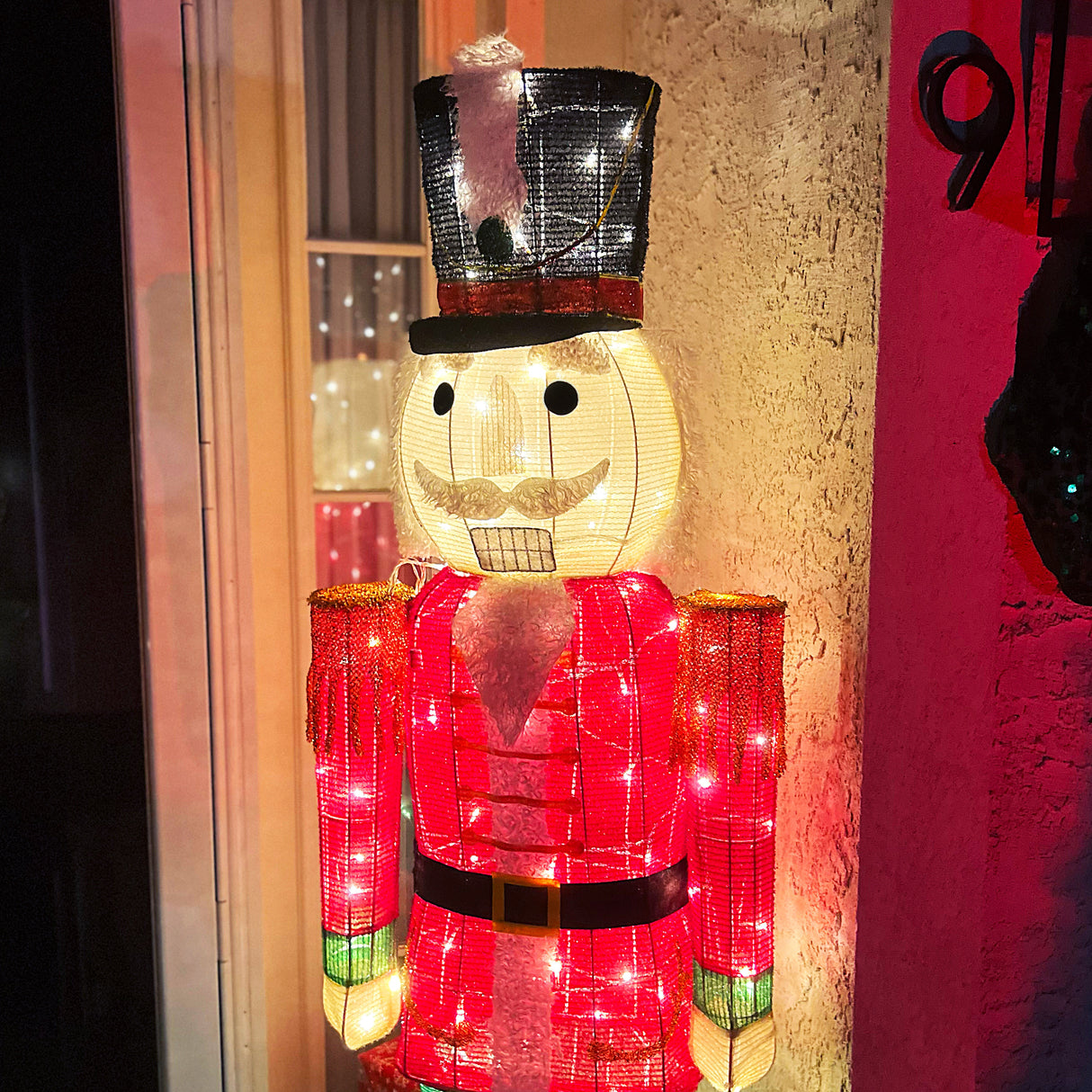 6-Ft. Prelit Tinsel Nutcracker Indoor or Outdoor Decoration