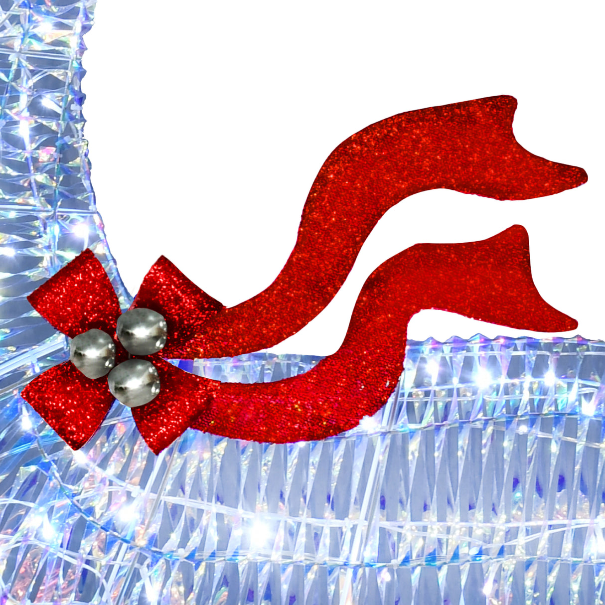 6-Ft. Prelit Iridescent Reindeer Decoration with LED Lights