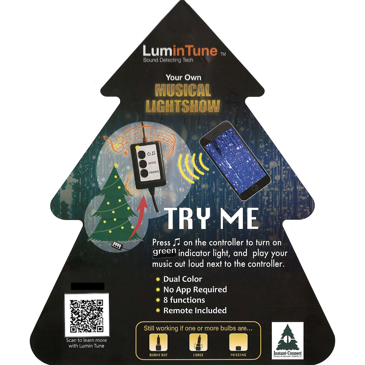 6.5-Ft. Carmel Pine Slim Christmas Tree with Dual Multicolor & Warm White LED Lights