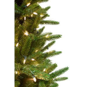 9-Ft. Carmel Pine Slim Artificial Christmas Tree with White Incandescent Smart Lights
