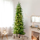 9-Ft. Carmel Pine Slim Artificial Christmas Tree with White Incandescent Smart Lights