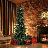 9-Ft. Carmel Pine Slim Artificial Christmas Tree with White Incandescent Smart Lights