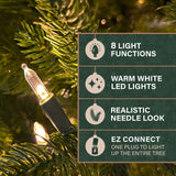 9-Ft. Carmel Pine Slim Christmas Tree with Warm White LED Lights