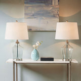 Harmony Grey Glass Table Lamps – Set of 2