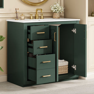 Bathroom Vanity With Sink Combo, Storage Cabinet