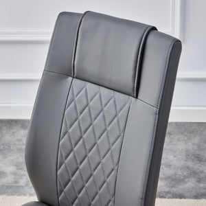 Modern Legged Upholstered Dining Chairs (Set of 4) Artificial For Kitchen And Office - Gray