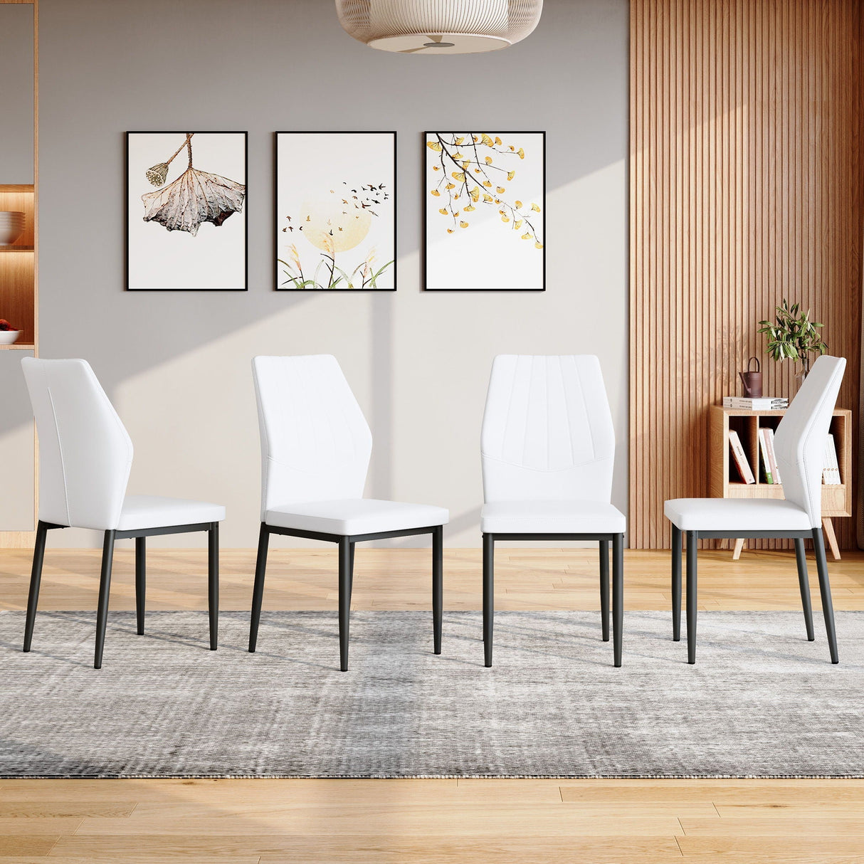 Dining Chairs with Shell Pattern, Comfort, and Style