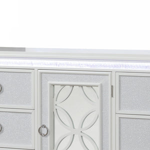 Abigale - 6 Drawer Dresser With LED (Includes Dresser Only, Mirror Not Included) - White