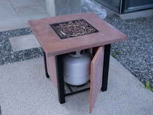 25" H Outdoor Patio Propane Gas Fire Pit Table - 50,000 BTU