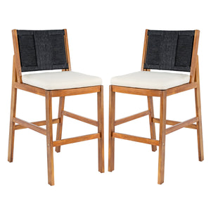 Outdoor Acacia Wood Bar Stools (Set of 2)