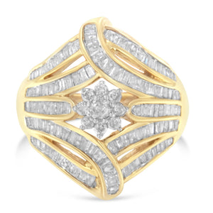 10K Yellow Gold Diamond Ring (1 Cttw, I-J Color, I2-I3 Clarity) - Size 7
