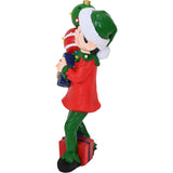 30-inch Elf Figurine Holding Presents with Built-in Multicolor LED Lights