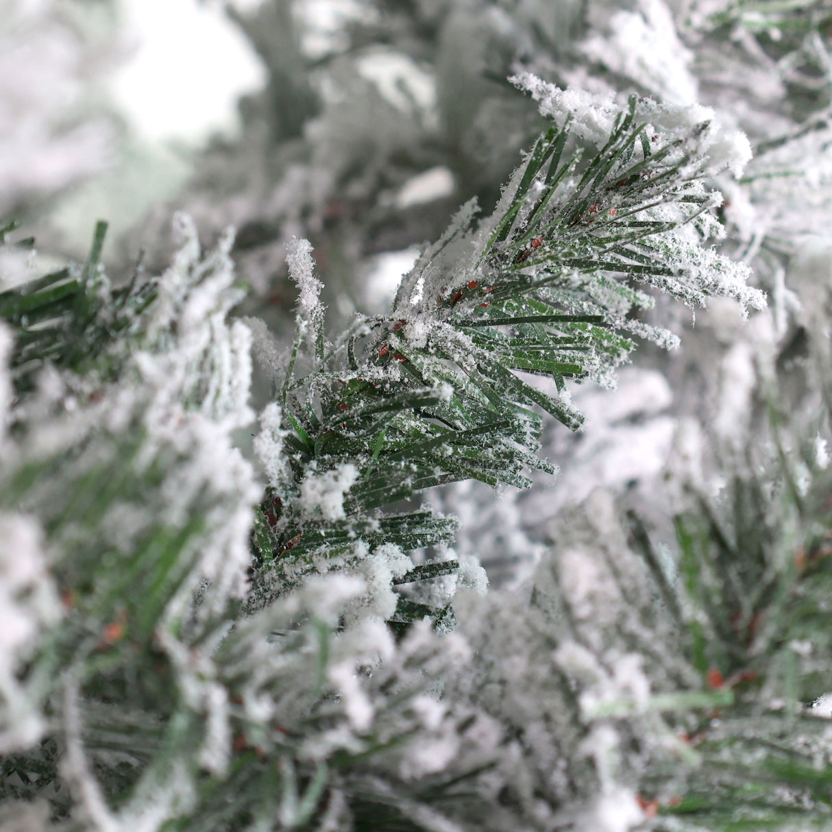 Fraser Hill Farm 6.5-Ft Flocked Mountain Pine Artificial Christmas Tree