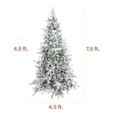 Fraser Hill Farm 7.5-Ft Flocked Mountain Pine Artificial Christmas Tree