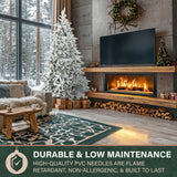 Fraser Hill Farm 7.5-Ft Flocked Mountain Pine Artificial Christmas Tree