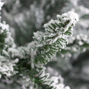 Fraser Hill Farm 9-Ft Flocked Mountain Pine Artificial Christmas Tree