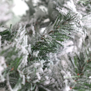 Fraser Hill Farm 9-Ft Flocked Mountain Pine Artificial Christmas Tree