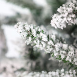 6.5-Ft. Slim Mountain Pine Flocked Christmas Tree with Warm White LED Lights