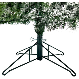 Fraser Hill Farm 9-Ft Slim Mountain Pine Flocked Artificial Christmas Tree