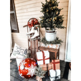 3.5-Ft. Porch Accent Tree in Rustic Farmhouse Metal Jug with Warm White LED Lighting