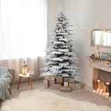 9-Ft. Flocked Pine Valley Christmas Tree