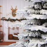 9-Ft. Flocked Pine Valley Christmas Tree