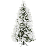 6.5-Ft. Flocked Snowy Pine Christmas Tree with Warm White LED Lights