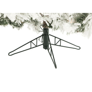 6.5-Ft. Flocked Snowy Pine Christmas Tree with Warm White LED Lights