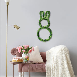 24-inch Boxwood Bunny Wreath