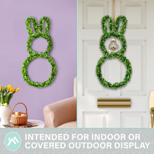24-inch Boxwood Bunny Wreath