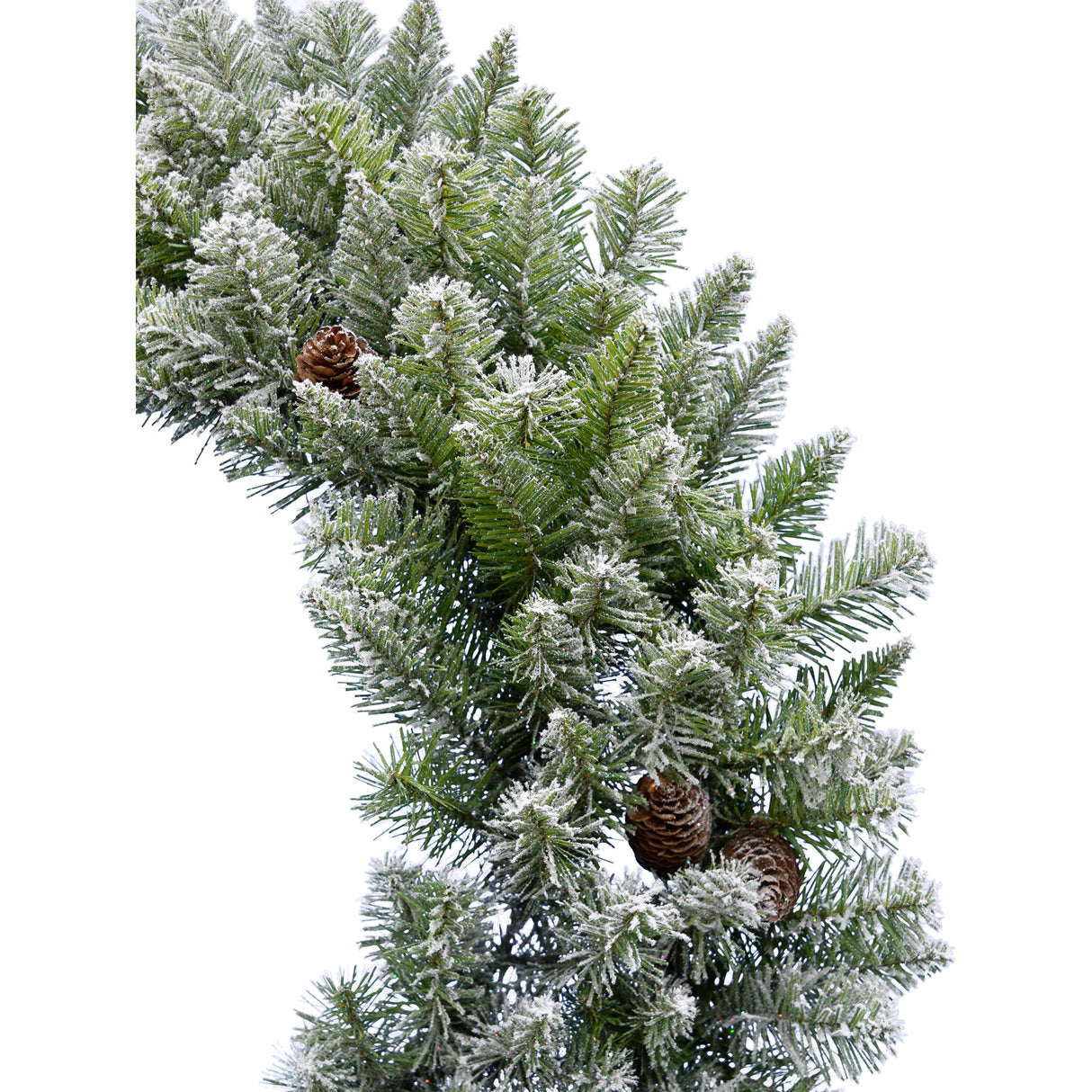 36-in. Frosted Pine Wreath with Pinecones