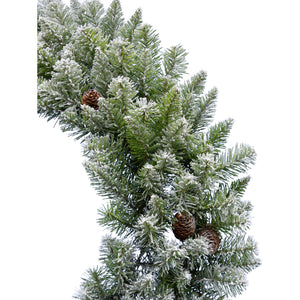 36-in. Frosted Pine Wreath with Pinecones
