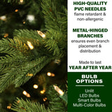 7.5-Ft. Woodside Pine Christmas Tree with White Incandescent Smart Lights