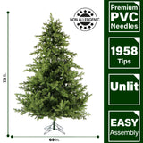 7.5-Ft. Woodside Pine Christmas Tree with White Incandescent Smart Lights