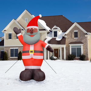 12-Ft.-Tall-African-American-Santa-Claus,-Outdoor-Blow-Up-Christmas-Inflatable-with-Lights-and-Storage-Bag-Christmas-Lawn-Decor