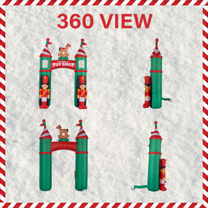 10-ft. Prelit Santa's Toy Shop Archway Inflatable