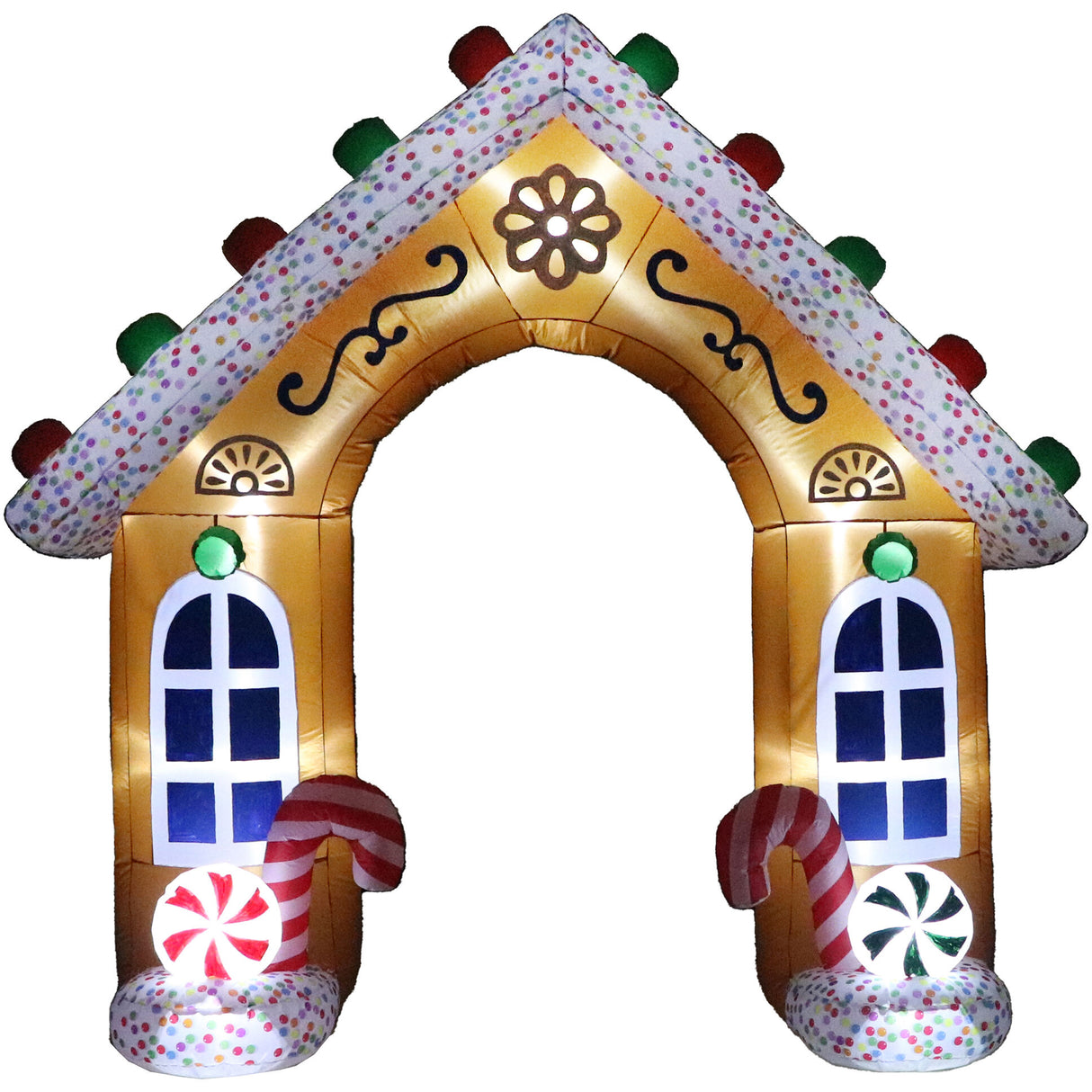 8-Ft. Tall Prelit Gingerbread Arch Inflatable
