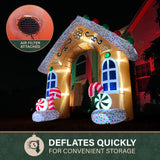 8-Ft. Tall Prelit Gingerbread Arch Inflatable