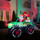 6-Ft. Tall Prelit Santa in Monster Truck Inflatable