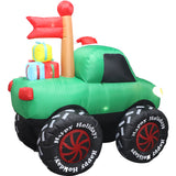 6-Ft. Tall Prelit Santa in Monster Truck Inflatable